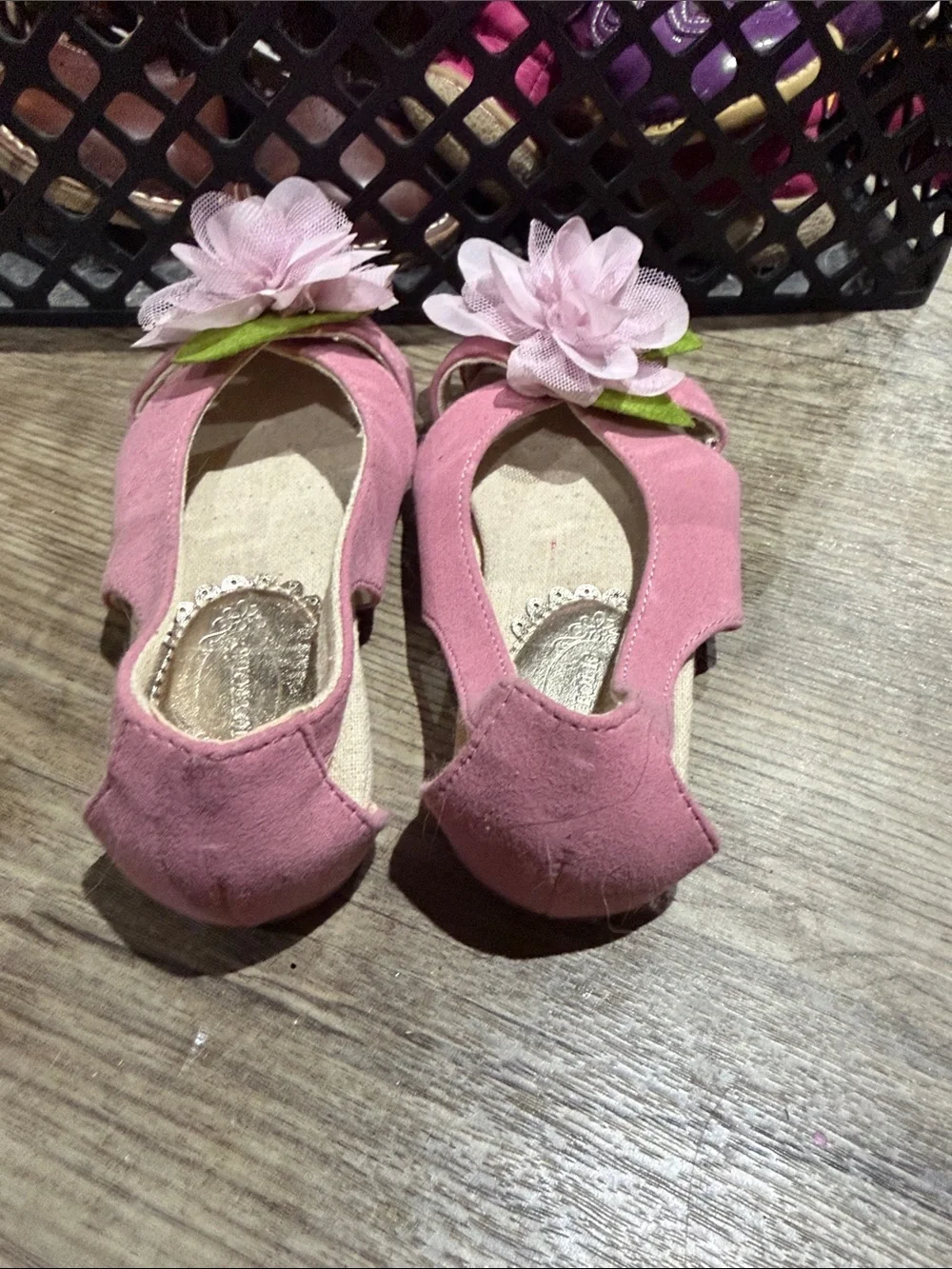 Joyfolie Pink Floral Girls Dress Shoes